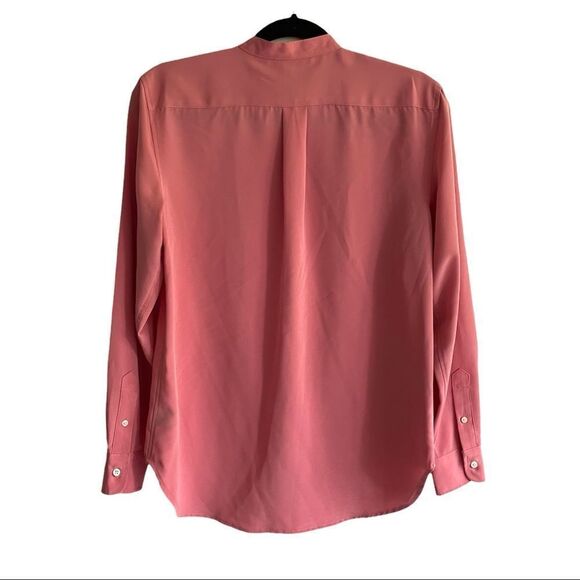 RALPH LAUREN BLACK LABEL Dusty Rose Pink Button Front Long Sleeve Blouse S - Picture 2 of 4